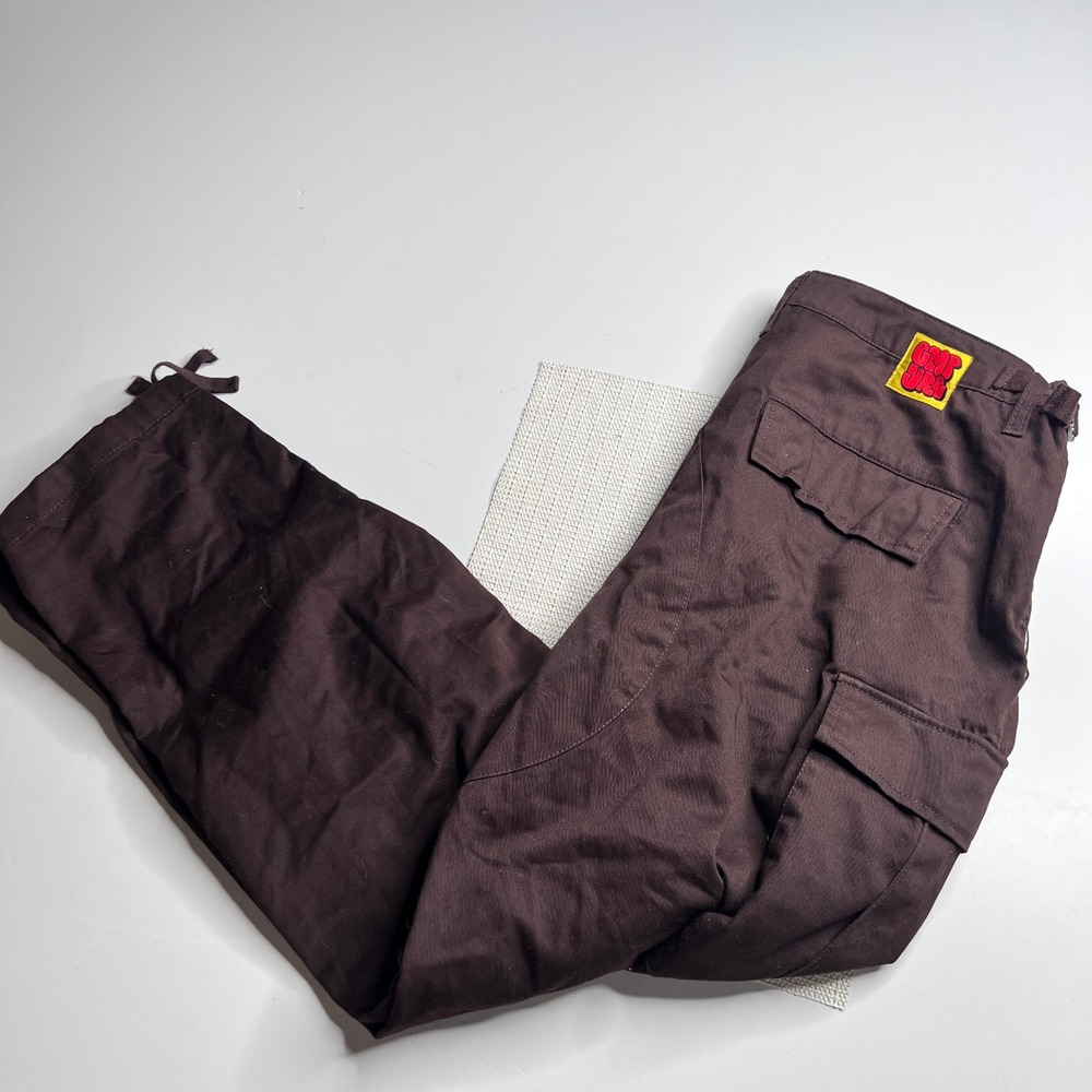 Empyre Mens Loose Fit Cargo Pants Brown Adjustable Waist Size 30 Streetwear